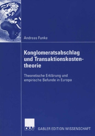 Titelbild: Konglomeratsabschlag undTransaktionskostentheorie 9783835003705