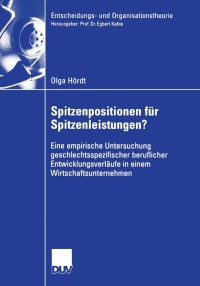 Cover image: Spitzenpositionen für Spitzenleistungen? 9783835003811