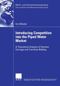 Cover image: Introducing Competition into the Piped Water Market 9783835003828
