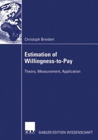 صورة الغلاف: Estimation of Willingness-to-Pay 9783835003996