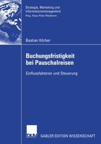 Cover image: Buchungsfristigkeit bei Pauschalreisen 9783835004085