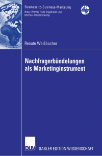 Imagen de portada: Nachfragerbündelungen als Marketinginstrument 9783835004382