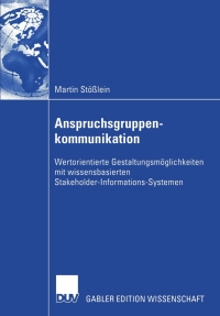 Cover image: Anspruchsgruppenkommunikation 9783835004443