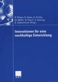 表紙画像: Innovationen für eine nachhaltige Entwicklung 1st edition 9783835004924