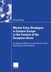 Cover image: Market Entry Strategies in Eastern Europe in the Context of the European Union 9783835004948