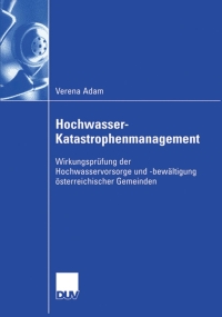 Cover image: Hochwasser-Katastrophenmanagement 9783835005273