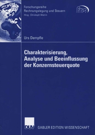 Cover image: Charakterisierung, Analyse und Beeinflussung der Konzernsteuerquote 9783835005341