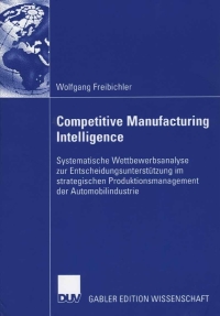 Cover image: Competitive Manufacturing Intelligence 9783835005525