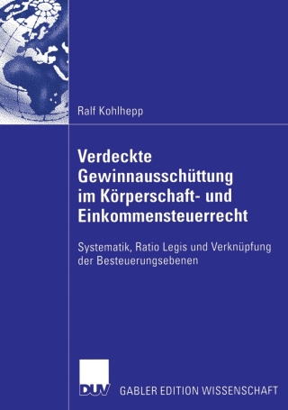 Cover image: Verdeckte Gewinnausschüttung im Körperschaft- und Einkommensteuerrecht 9783835005839