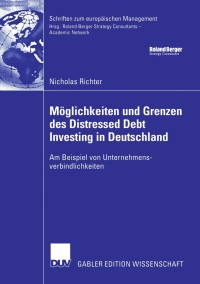 Omslagafbeelding: Möglichkeiten und Grenzen des Distressed Debt Investing in Deutschland 9783835005457