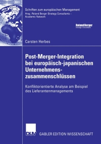 Omslagafbeelding: Post-Merger-Integration bei europäisch-japanischen Unternehmenszusammenschlüssen 9783835005549