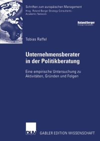 Immagine di copertina: Unternehmensberater in der Politikberatung 9783835005808