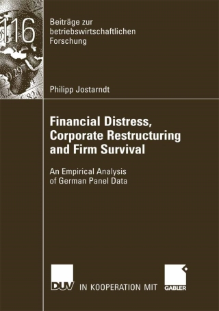 Cover image: Financial Distress, Corporate Restructuring and Firm Survival 9783835005907