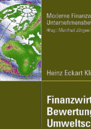 Cover image: Finanzwirtschaftliche Bewertung von Umweltschutzinvestitionen 9783835006188