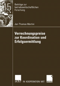 Cover image: Verrechnungspreise zur Koordination und Erfolgsermittlung 9783835006775