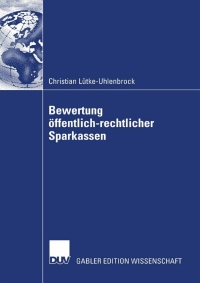 Cover image: Bewertung öffentlich-rechtlicher Sparkassen 9783835006805