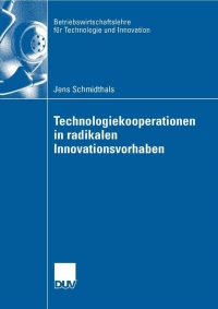 Cover image: Technologiekooperationen in radikalen Innovationsvorhaben 9783835006881