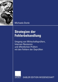 Omslagafbeelding: Strategien der Fehlerbehandlung 9783835007130