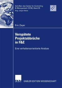 صورة الغلاف: Verspätete Projektabbrüche in F&E 9783835007284
