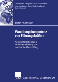 Imagen de portada: Wandlungskompetenz von Führungskräften 9783835007307