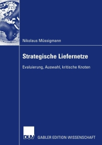 Cover image: Strategische Liefernetze 9783835007413