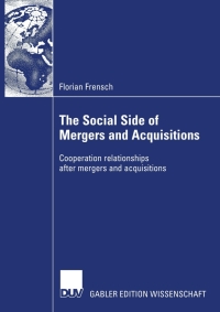 Cover image: The Social Side of Mergers and Acquisitions 9783835007543
