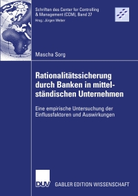 Imagen de portada: Rationalitätssicherung durch Banken in mittelständischen Unternehmen 9783835007901