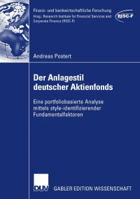 Cover image: Der Anlagestil deutscher Aktienfonds 9783835008021