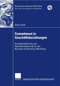 Cover image: Commitment in Geschäftsbeziehungen 9783835008137