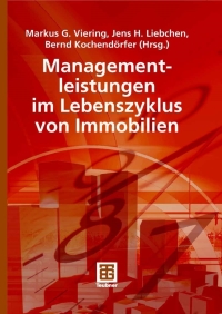 Cover image: Managementleistungen im Lebenszyklus von Immobilien 1st edition 9783519005285