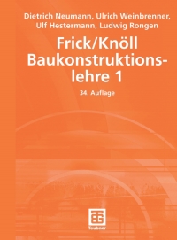 Cover image: Frick/Knöll Baukonstruktionslehre 1 34th edition 9783835100015