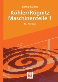 Cover image: Köhler/Rögnitz Maschinenteile 1 10th edition 9783835100930