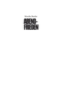 Cover image: Abendfrieden 1st edition 9783899776577