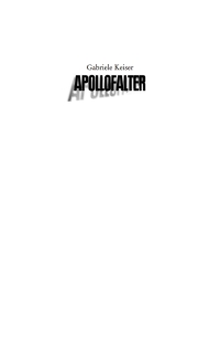 Imagen de portada: Apollofalter 2nd edition 9783899776874