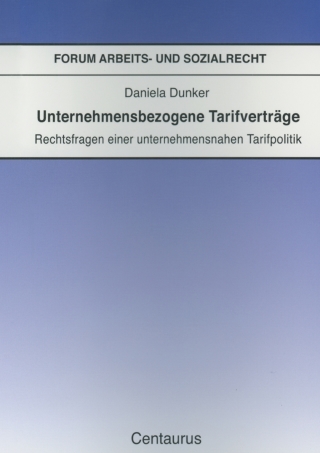 Cover image: Unternehmensbezogene Tarifverträge 9783825506353
