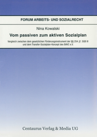 Cover image: Vom passiven zum aktiven Sozialplan 9783825504724