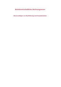 Cover image: Betriebswirtschaftliches Rechnungswesen 1st edition 9783827371416