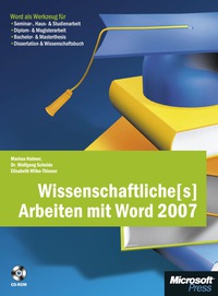 Cover image: Wissenschaftliche[s] Arbeiten mit Word 2007 1st edition 9783866458444