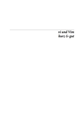 Cover image: vi und Vim kurz 1st edition 9783897213210