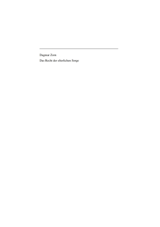 Imagen de portada: Das Recht der elterlichen Sorge 2nd edition 9783899495195