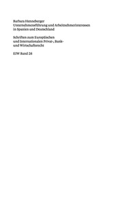 Imagen de portada: Unternehmensführung und Arbeitnehmerinteressen in Spanien und Deutschland 1st edition 9783899495409