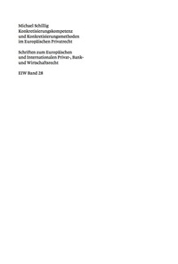 Titelbild: Konkretisierungskompetenz und Konkretisierungsmethoden im Europäischen Privatrecht 1st edition 9783899496024