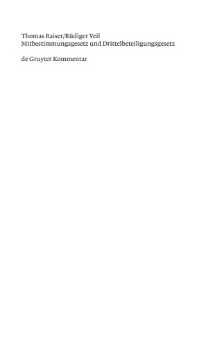 Titelbild: Mitbestimmungsgesetz und Drittelbeteiligungsgesetz 5th edition 9783899492309