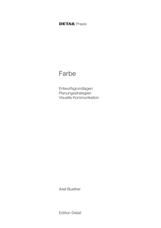 Cover image: Farbe 1st edition 9783920034966