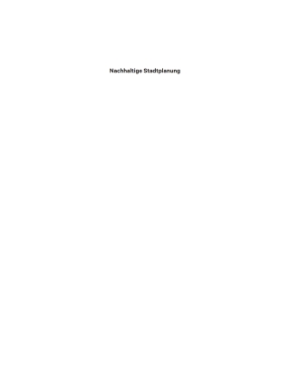 Imagen de portada: Nachhaltige Stadtplanung 1st edition 9783955531935