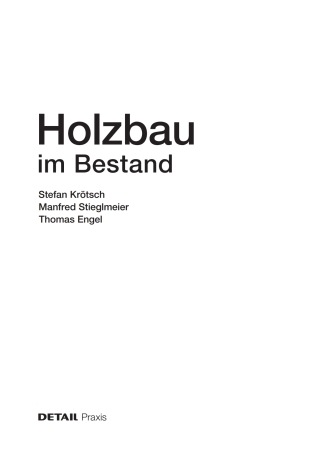 Cover image: Holzbau im Bestand 1st edition 9783955536220