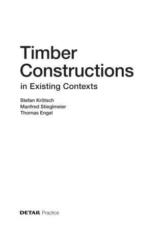 Cover image: Timber Constructions in Existing Contexts 1st edition 9783955536589
