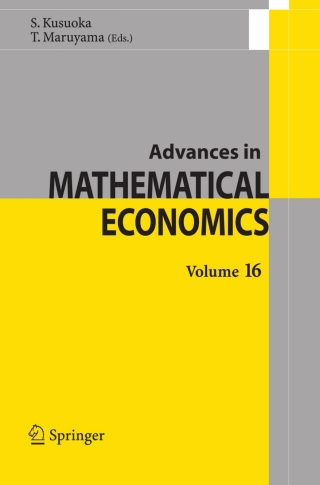 Imagen de portada: Advances in Mathematical Economics Volume 16 1st edition 9784431541134