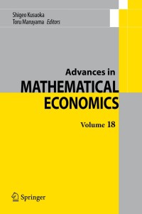 Imagen de portada: Advances in Mathematical Economics Volume 18 9784431548331