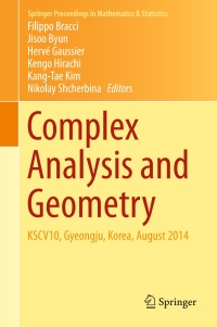 Cover image: Complex Analysis and Geometry 9784431557432